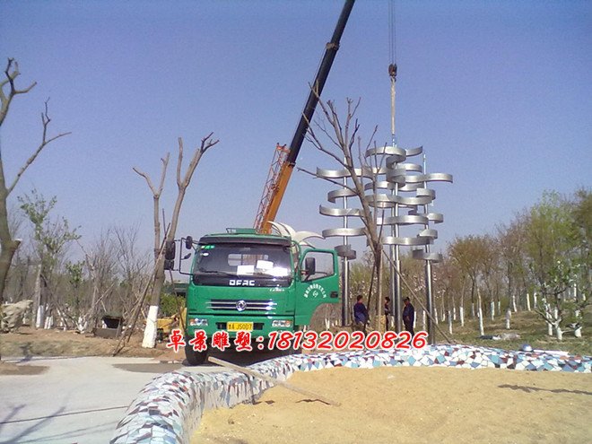 不銹鋼抽象樹雕塑，不銹鋼公園抽象雕塑