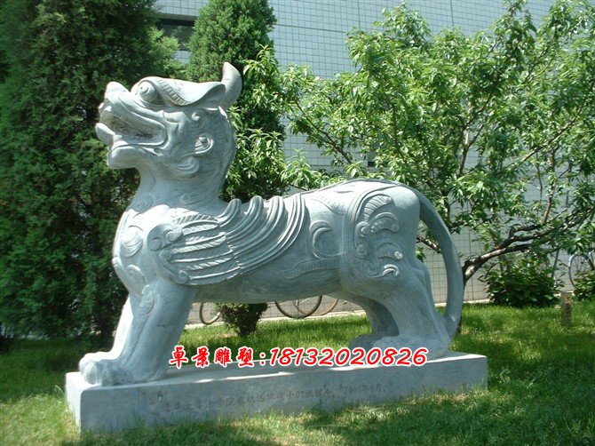 獨(dú)角獸石雕，神獸石雕