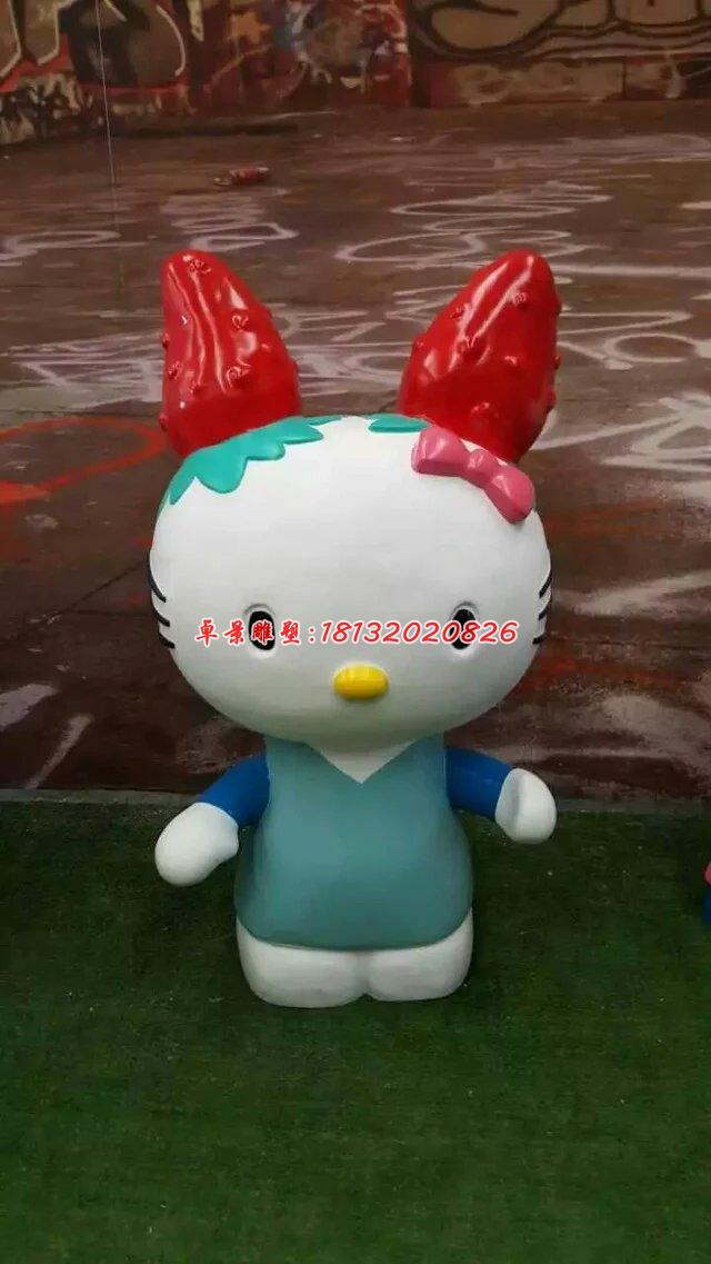 玻璃鋼hello kitty雕塑，卡通玻璃鋼雕塑 (10)