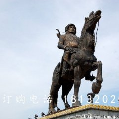 銅雕人物騎馬，廣場(chǎng)景觀雕塑