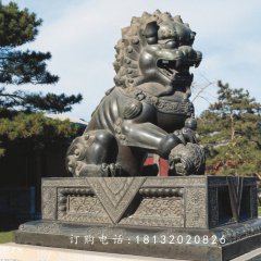 銅雕獅子，北京獅銅雕