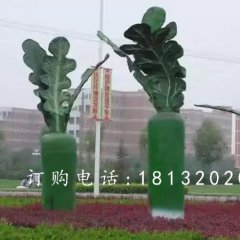 玻璃鋼白蘿卜雕塑，公園蔬菜雕塑