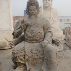 關(guān)公石雕，青石關(guān)公雕塑，寺廟石關(guān)公