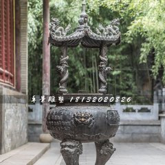 寺廟銅香爐，三足銅香爐