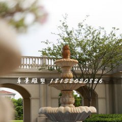 歐式噴泉石雕，公園三層噴泉石雕