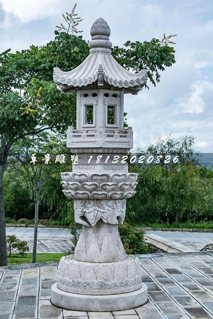 石燈雕塑，公園景觀石雕