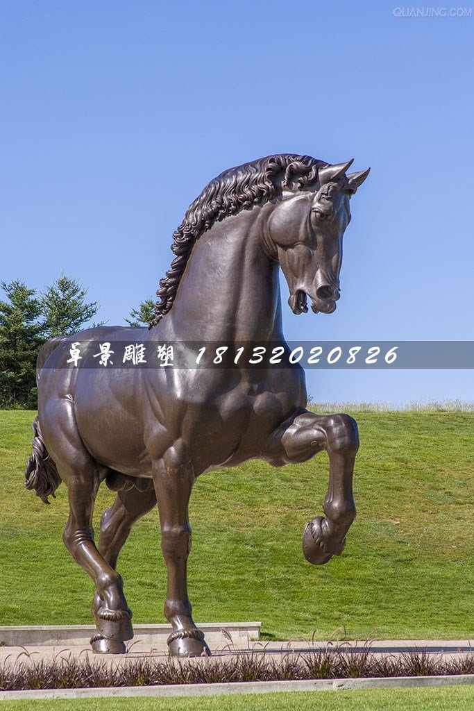 銅雕馬，公園仿真銅馬雕塑