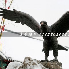 雄鷹展翅銅雕，廣場動物銅雕