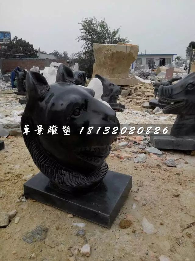 十二生肖獸首石雕，公園動物石雕 (1)