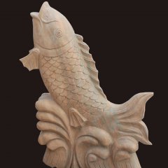 石雕噴泉，石雕魚噴泉