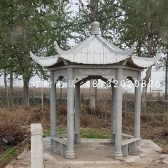 公園石涼亭，青石亭子