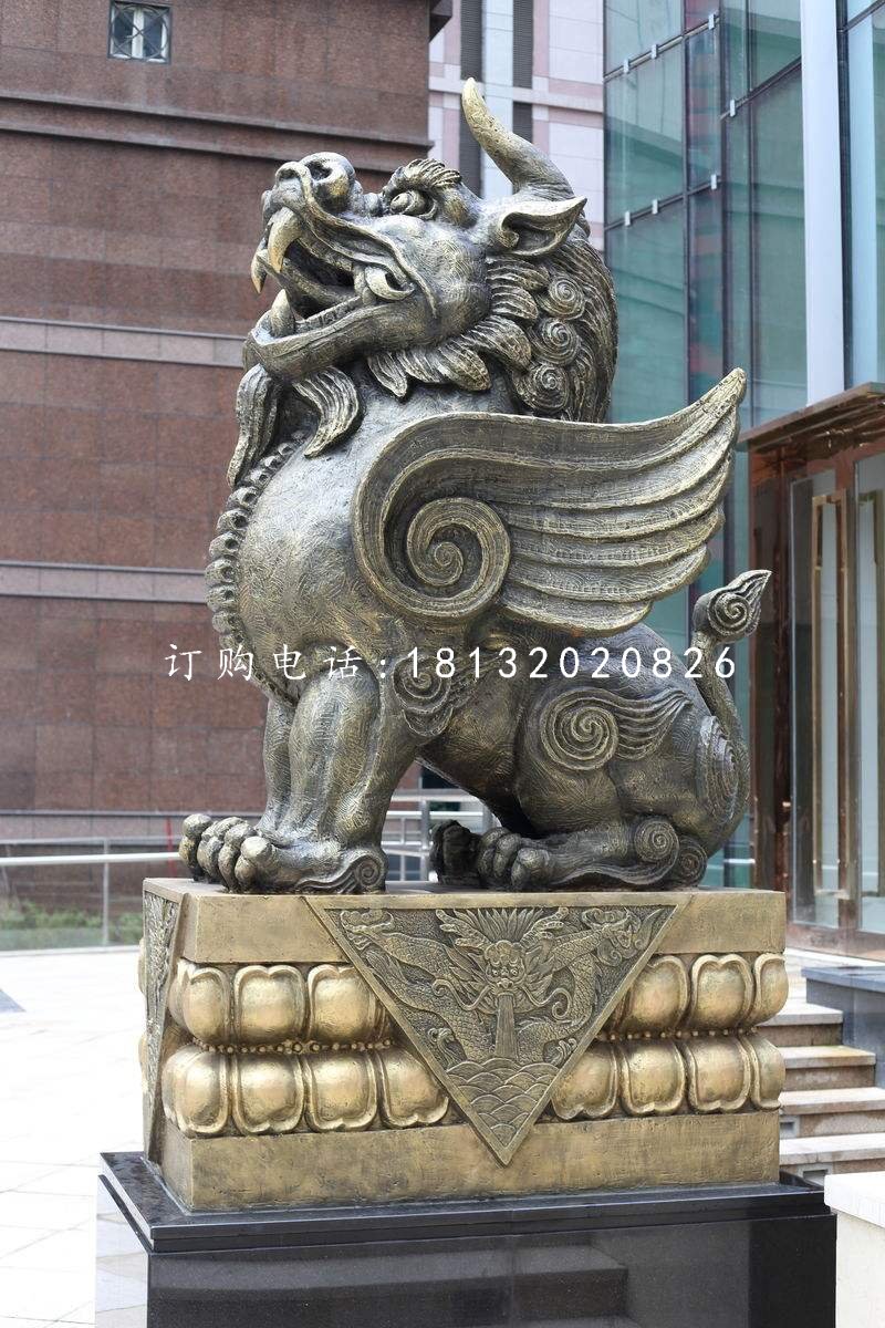 獨(dú)角獸銅雕，法院銅雕