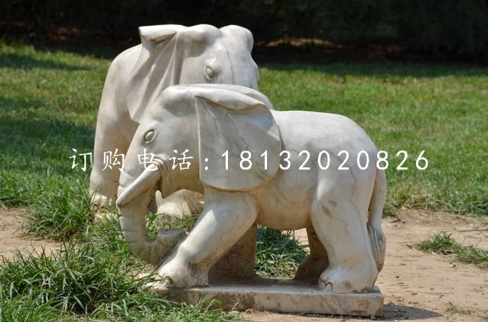 公園小象石雕，動物石雕