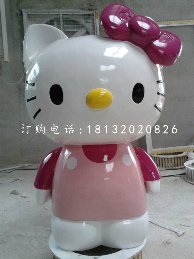 玻璃鋼hellokitty雕塑，卡通擺件 (2)