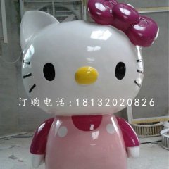 玻璃鋼hellokitty雕塑，卡通擺件