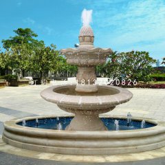 雙層噴泉石雕公園噴泉雕塑