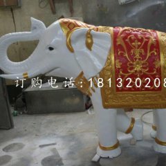 玻璃鋼泰國大象彩繪動物雕塑