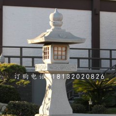 宮燈石雕，公園大理石燈雕塑